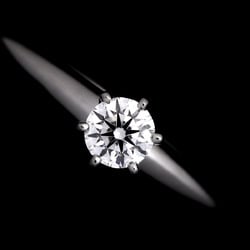Tiffany TIFFANY&Co. Solitaire Diamond 0.26ct I/VS1/3EX No. 9 Ring Pt Platinum