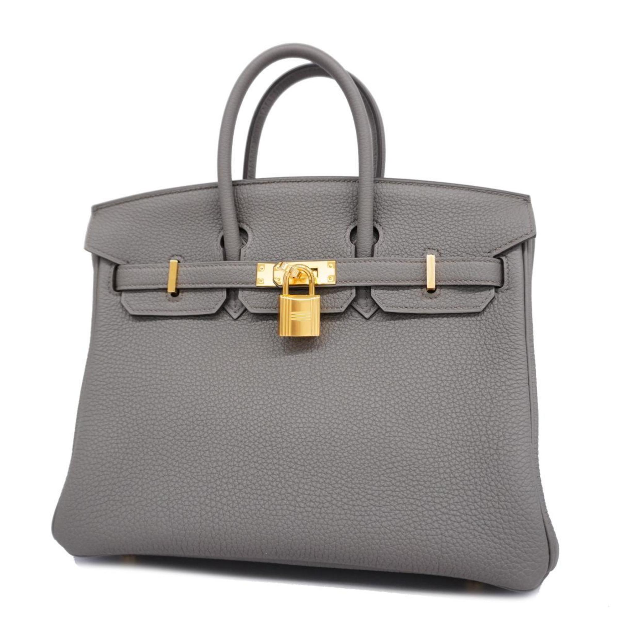 Hermes Handbag Birkin 25 U Engraved Togo Etain Ladies