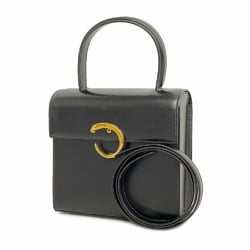 Cartier handbag panthère leather black ladies