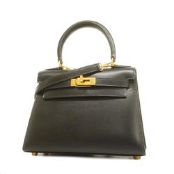 Hermes handbag Kelly 20 □A engraved box calf black ladies