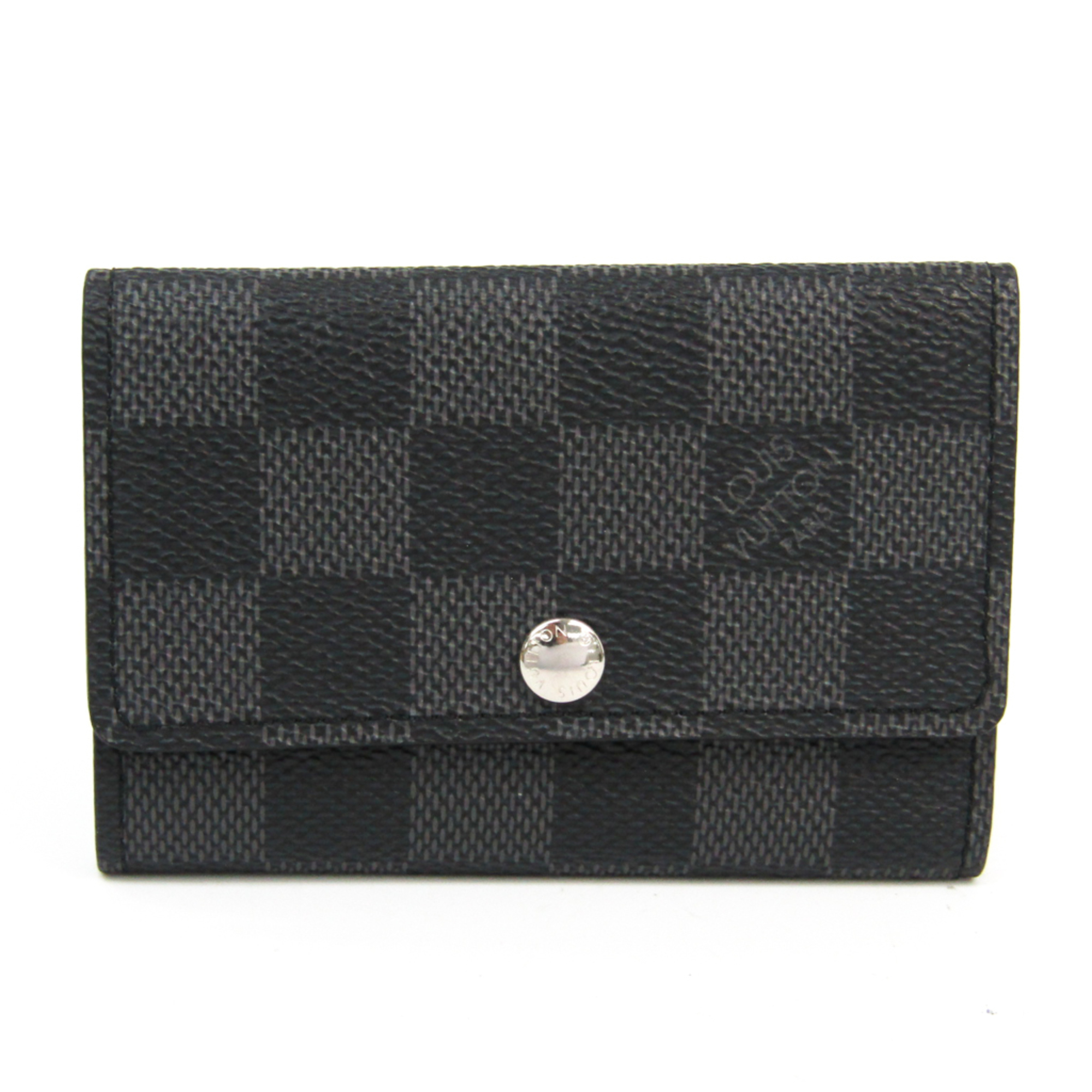 Louis Vuitton Damier Graphite Men's Damier Graphite Key Case Damier Graphite 6 Key Holder N62662