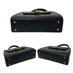 CELINE Star Ball Hardware Calf Leather Handbag Tote Bag Navy 21790