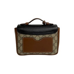 GUCCI Gucci Padlock GG Leather 2way Handbag Shoulder Bag Pochette Brown 57824