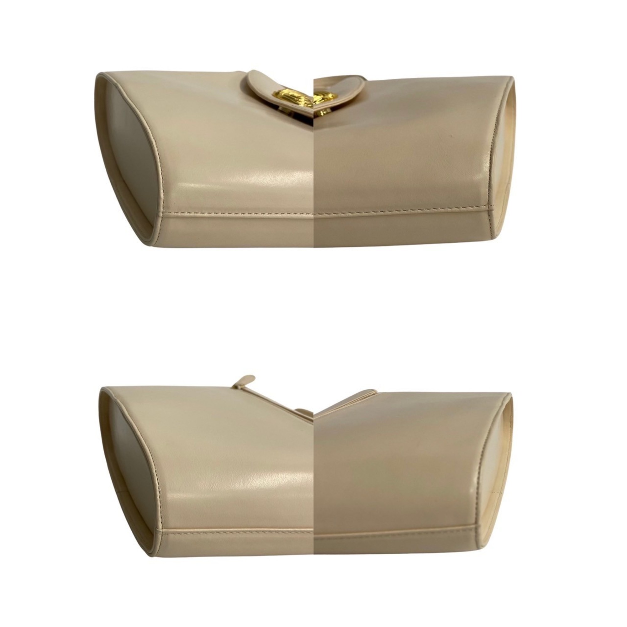 Givenchy Hardware Leather Handbag Tote Bag Ivory White 68416