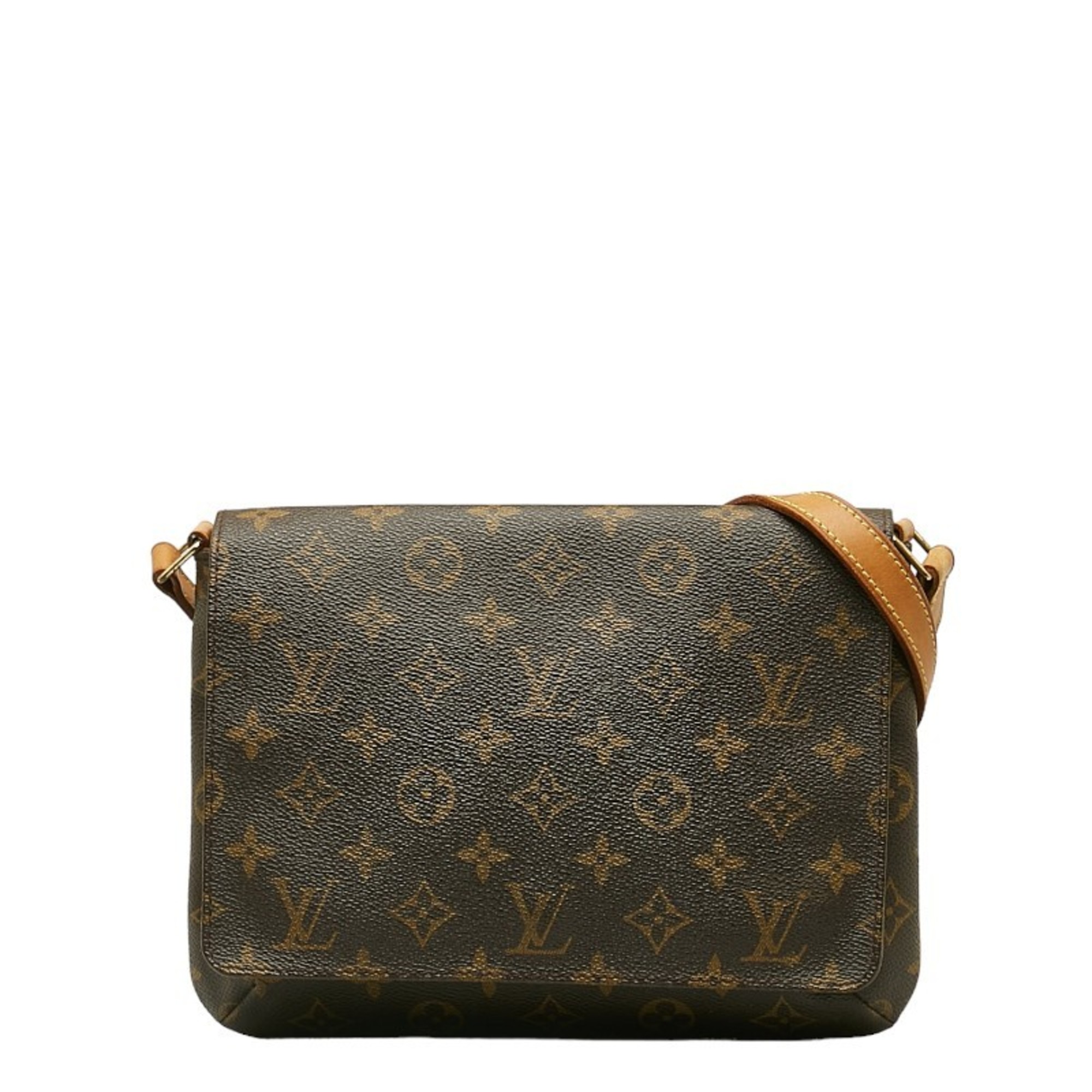 Louis Vuitton Monogram Musette Tango Short Shoulder Bag M51257 Brown PVC Leather Women's LOUIS VUITTON