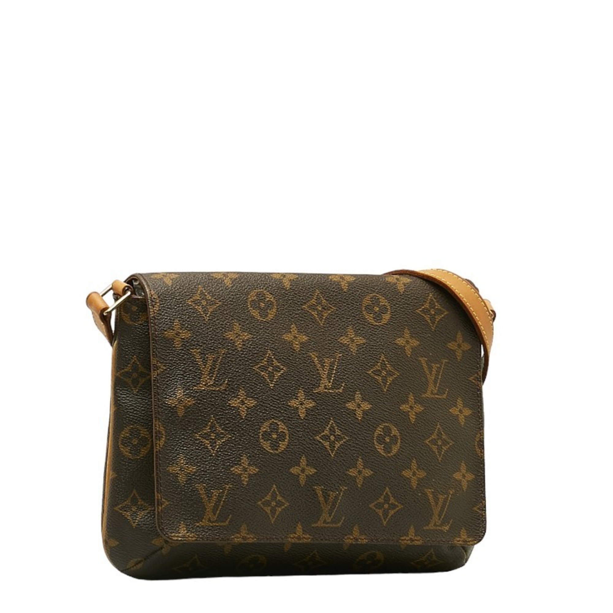 Louis Vuitton Monogram Musette Tango Short Shoulder Bag M51257 Brown PVC Leather Women's LOUIS VUITTON