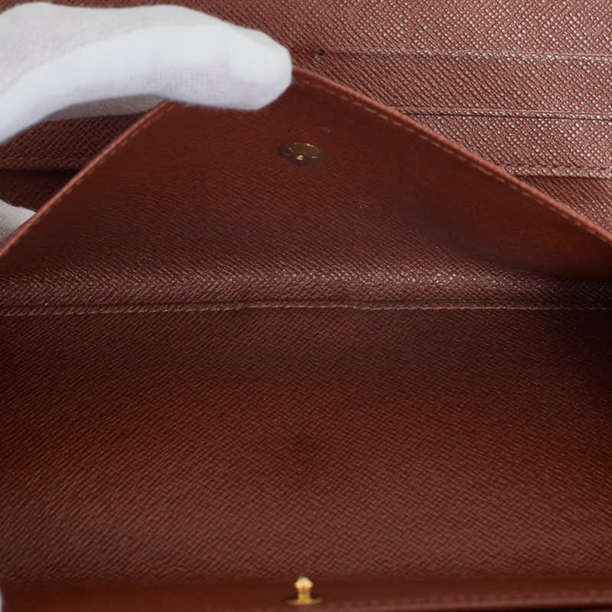 Louis Vuitton Monogram Porte Tresor International Long Wallet M61215 Brown PVC Leather Ladies LOUIS VUITTON