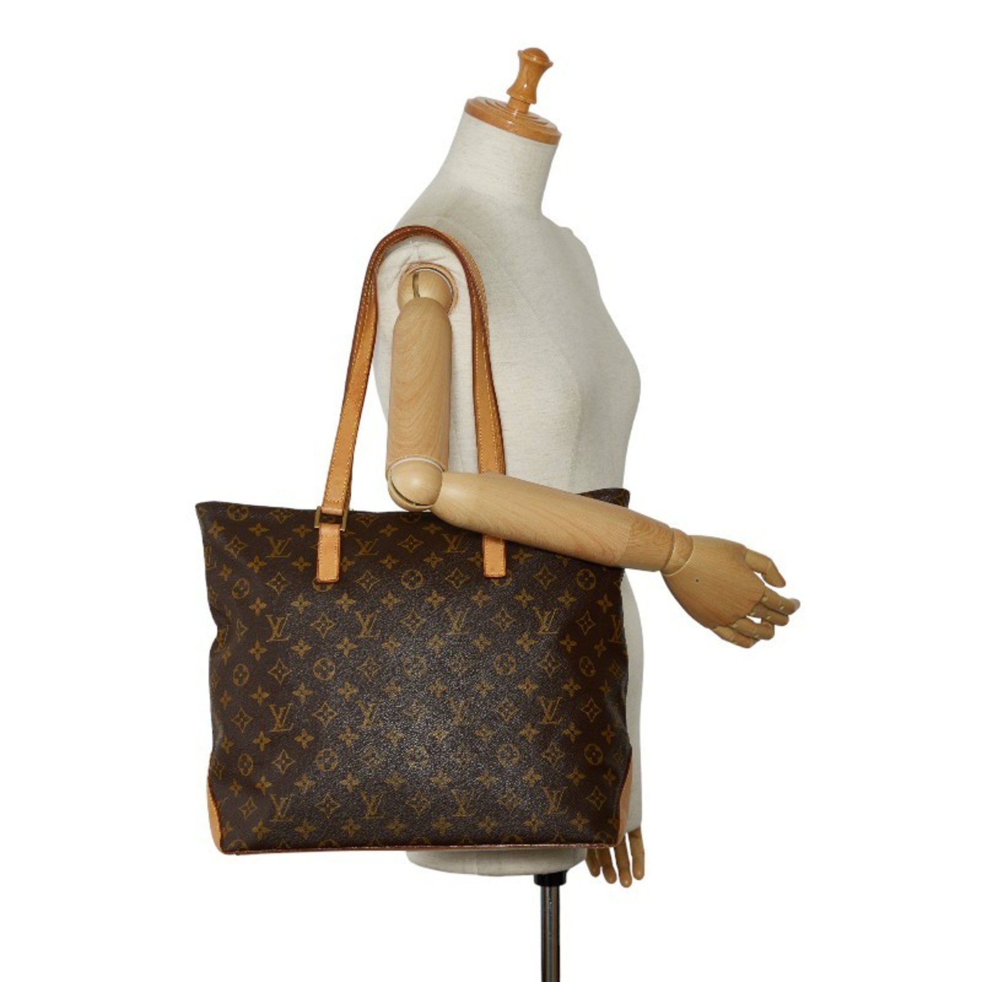 Louis Vuitton Monogram Cabamezzo Shoulder Bag Tote M51151 Brown PVC Leather Women's LOUIS VUITTON