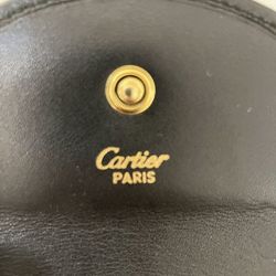 Cartier Pasha Black Leather Brand Accessories Key Case Men's Women's