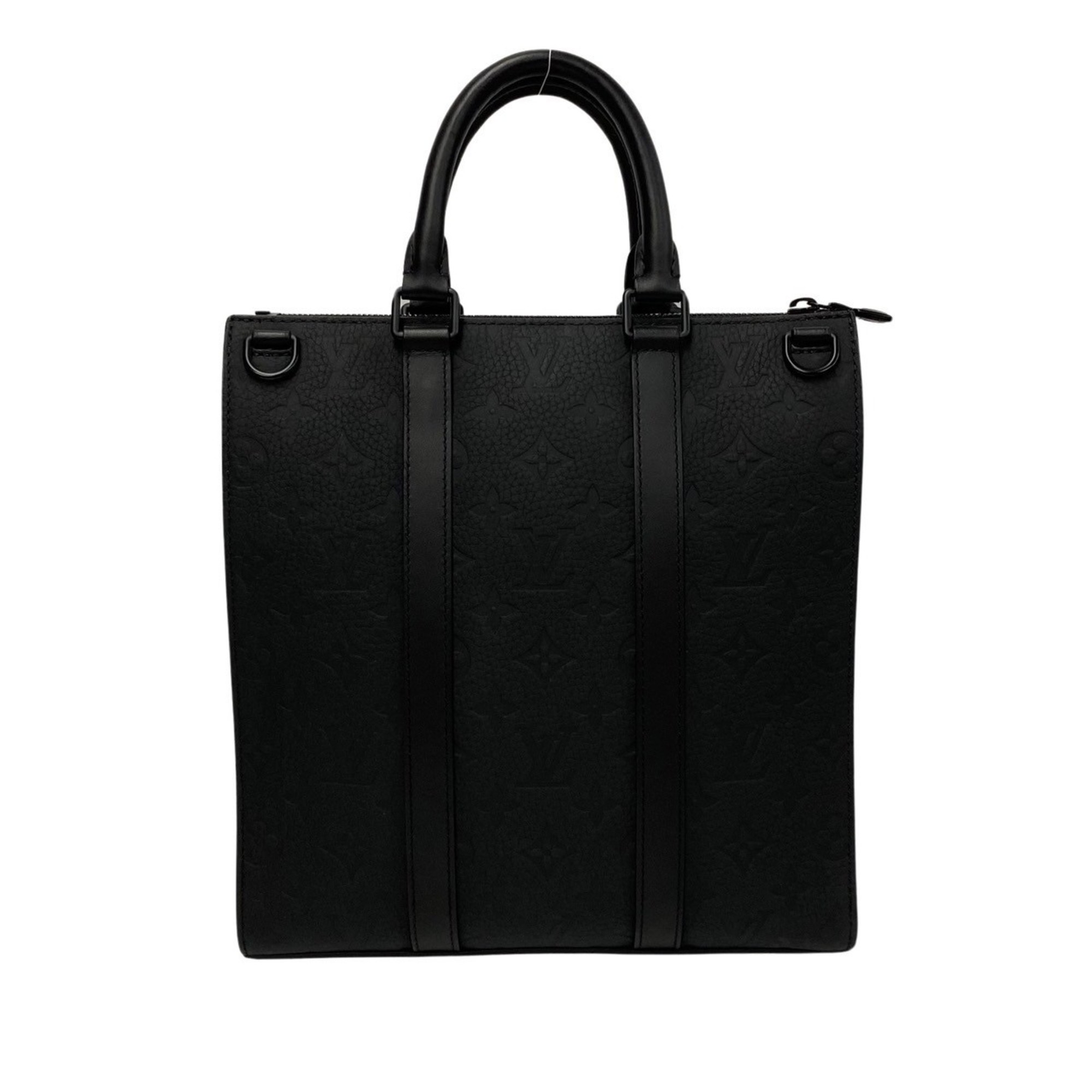 LOUIS VUITTON Sac Plat Cross Empreinte Taurillon Leather 2way Handbag Shoulder Bag Black 363-5