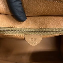 CELINE Macadam Blason Triomphe Leather Handbag Tote Bag Brown 08200