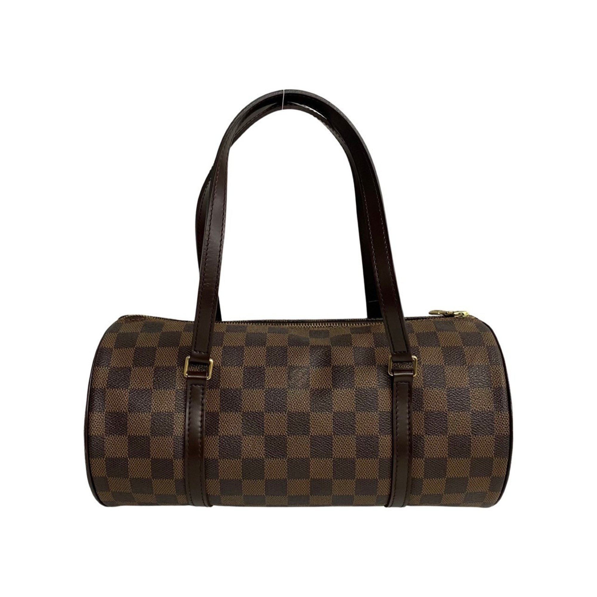 LOUIS VUITTON Papillon Damier Leather Handbag Boston Bag Brown 59958