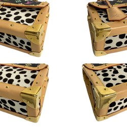 LOUIS VUITTON Sack Dalmatian Monogram Multicolor Leather Harako Handbag Beige Black 15809