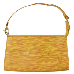 LOUIS VUITTON Louis Vuitton Bag Epi Accessoir M52959 VINTAGE Yellow Pouch Pochette Hand Flat Square Leather Women's