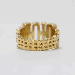 Christian Dior Ring Gold S() Rhinestone Bijou Women's