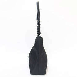 Christian Dior Bag Black Silver Nylon Maris Pearl VINTAGE Ladies