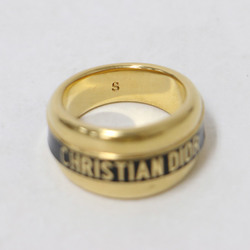 Christian Dior Ring Gold Black Code CODE Metal GP Women's