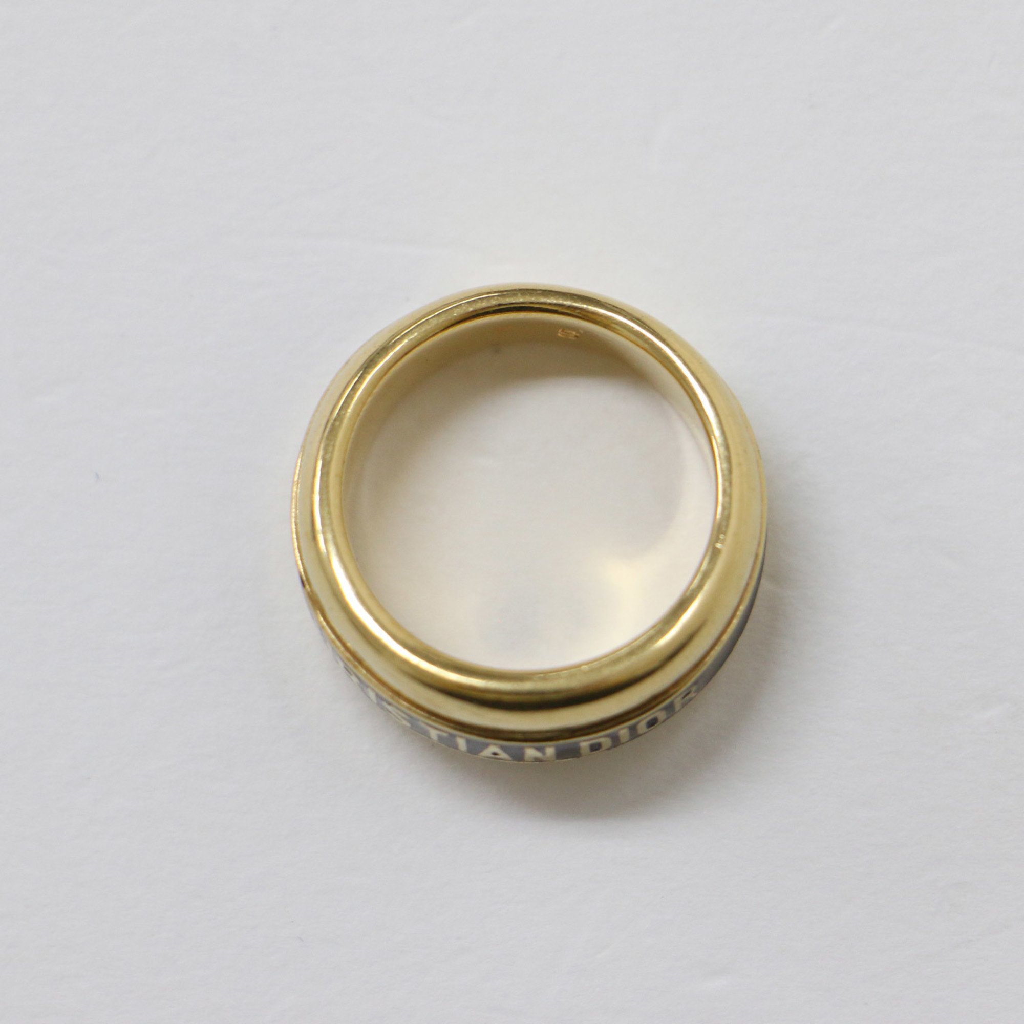 Christian Dior Ring Gold Black Code CODE Metal GP Women's