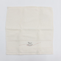 HERMES Towel Hand Pink White Handkerchief Set Stairs Augallop Cotton Ladies