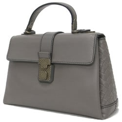 BOTTEGA VENETA Bag Shoulder Handbag Greige Piazza Intrecciato Leather Women's