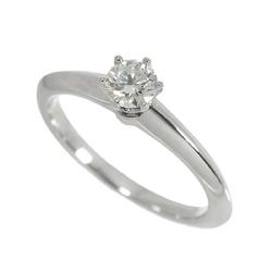 Tiffany TIFFANY&CO. Solitaire Diamond 0.28ct I/VVS2/3EX No. 8 Ring Pt Platinum