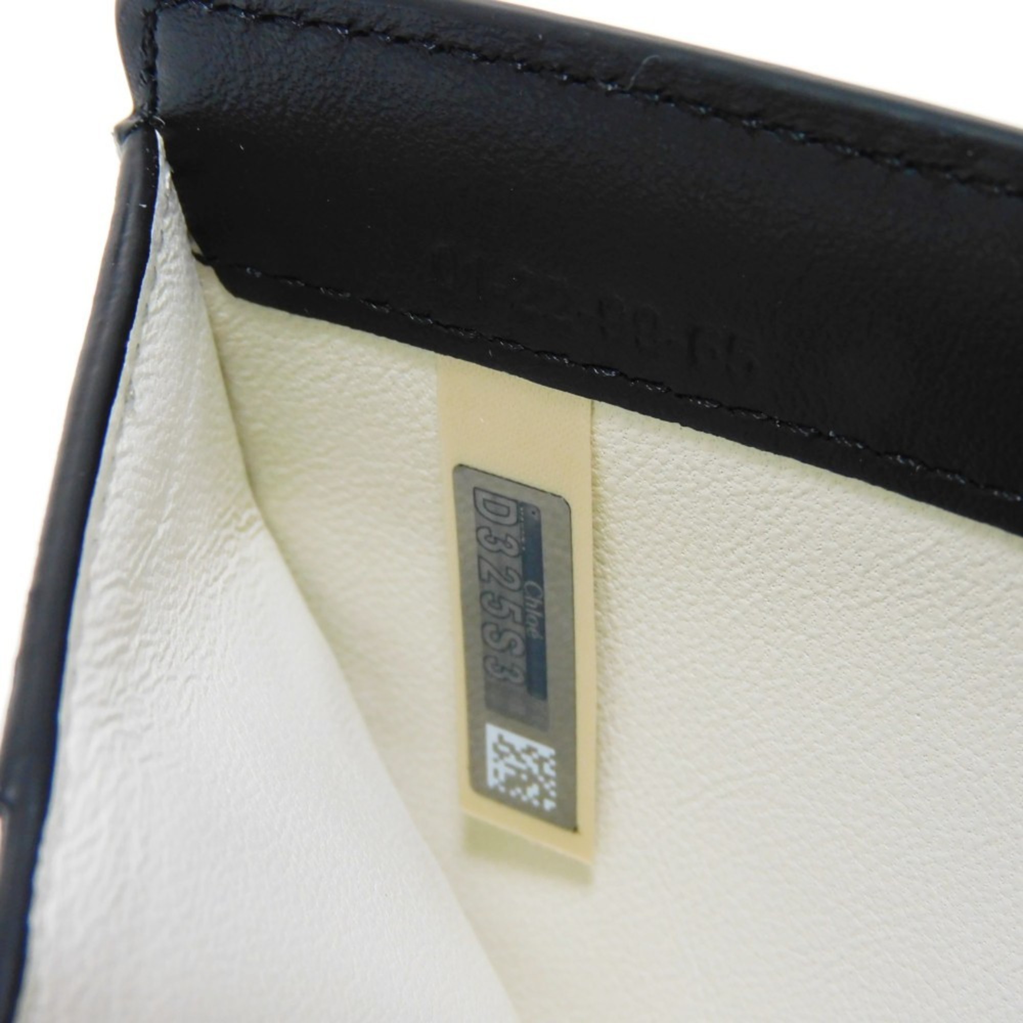 Chloé Chloe Bifold Wallet Sense Compact SENSE Calf Smooth Leather Stitching Black CHC23SP867 I10 Women's