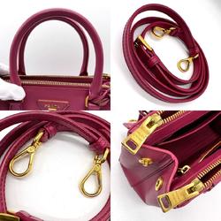 PRADA Handbag Crossbody Shoulder Bag Galleria Leather Magenta Women's 1BA896