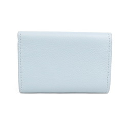 LOUIS VUITTON Trifold Wallet Portefeuille Lock Mini Leather Light Blue Unisex M80280