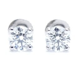 TIFFANY&Co. Tiffany Solitaire Earrings Single Diamond 0.32ctx2 I.VS1 Pt950 Platinum 291463