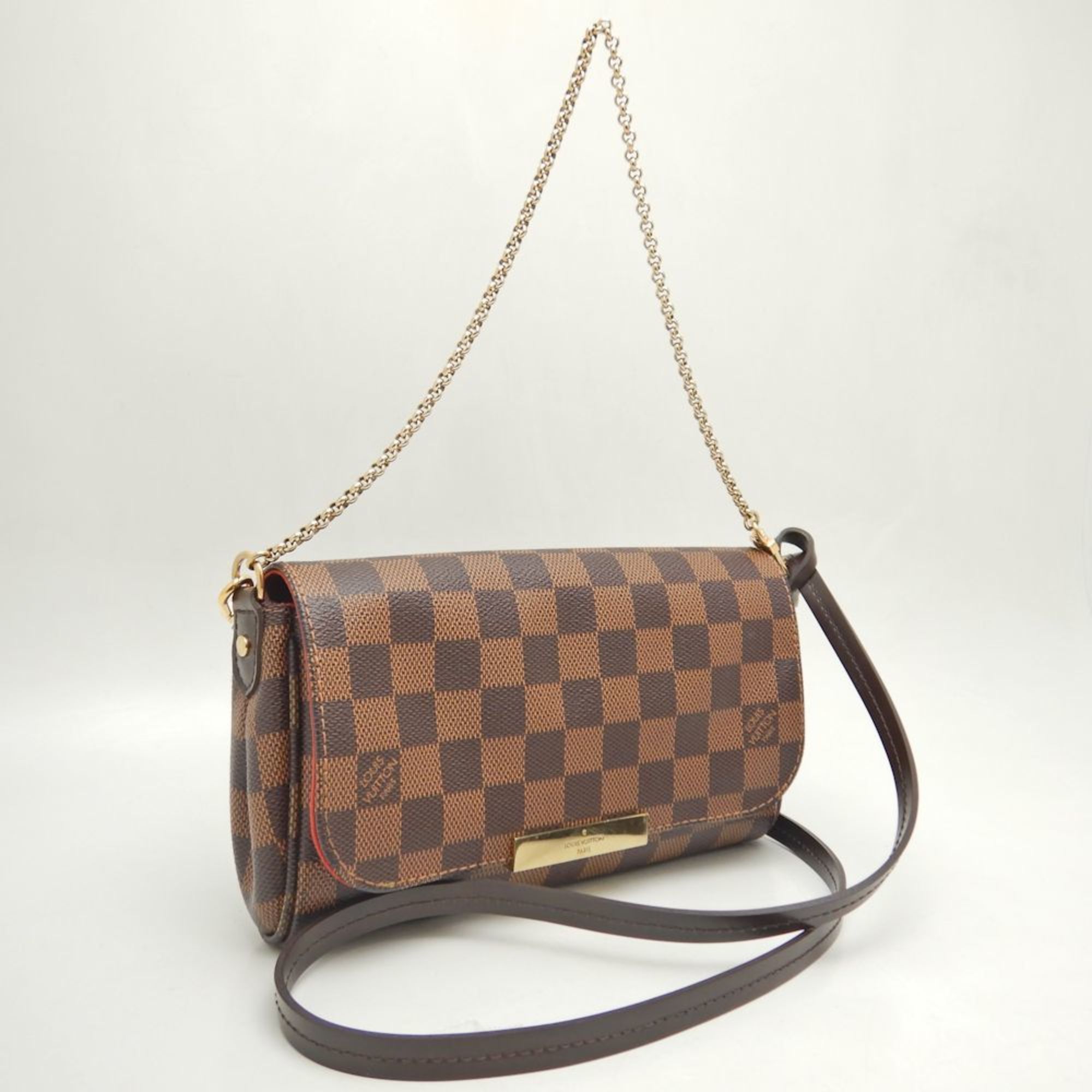 LOUIS VUITTON Damier Favorite PM N41276 Shoulder Bag Ebene 251608