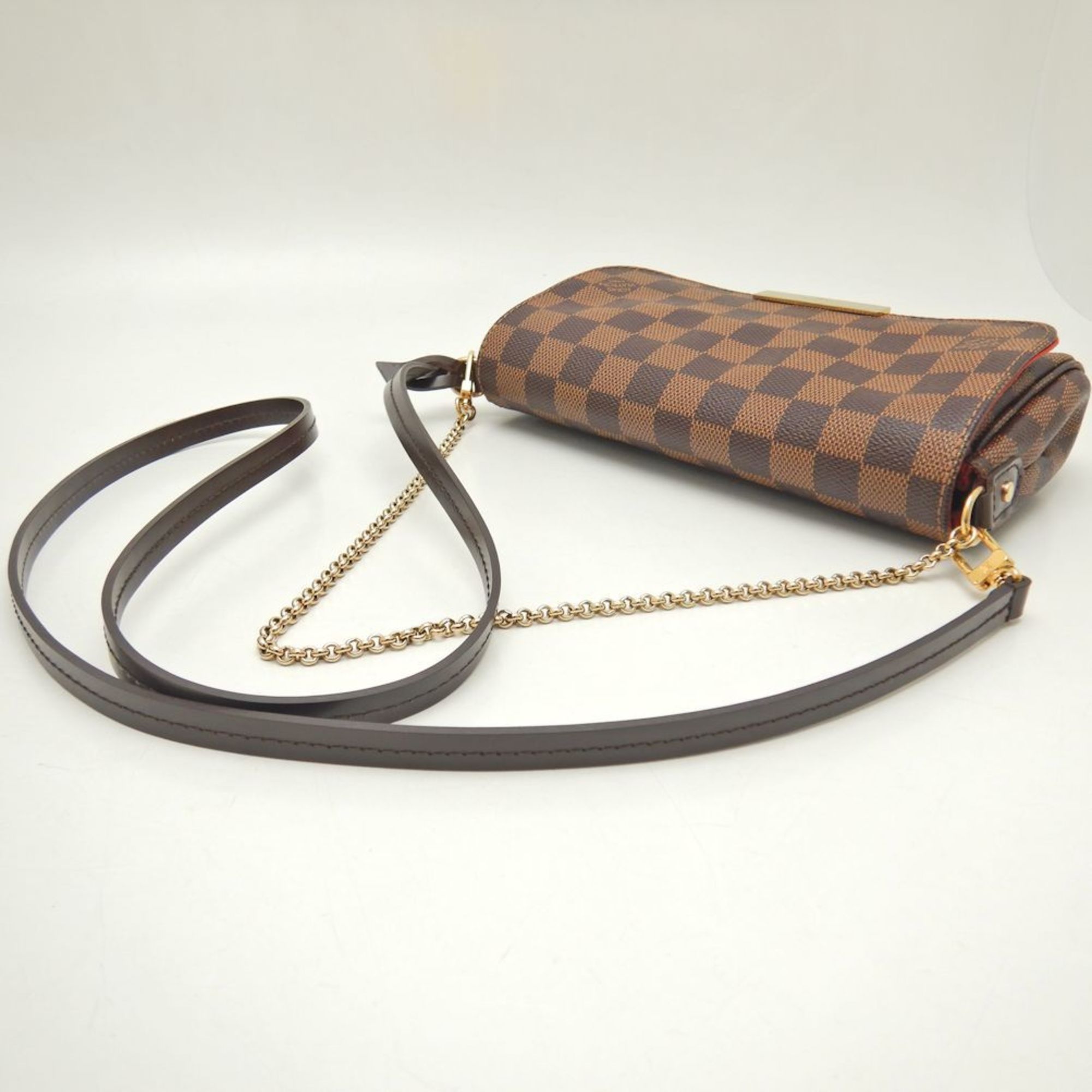 LOUIS VUITTON Damier Favorite PM N41276 Shoulder Bag Ebene 251608