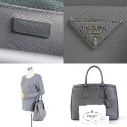 Prada PRADA handbag leather gray ladies BN2402