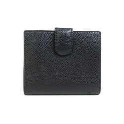 CHANEL Bifold Wallet Coco Mark Leather Black Ladies