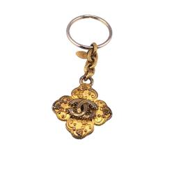 CHANEL 96A Coco Mark Key Ring Gold Women's Z0004909