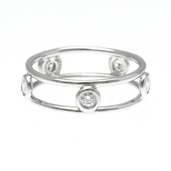 Tiffany Wire 5P Diamond Ring Platinum Fashion Diamond Band Ring Silver