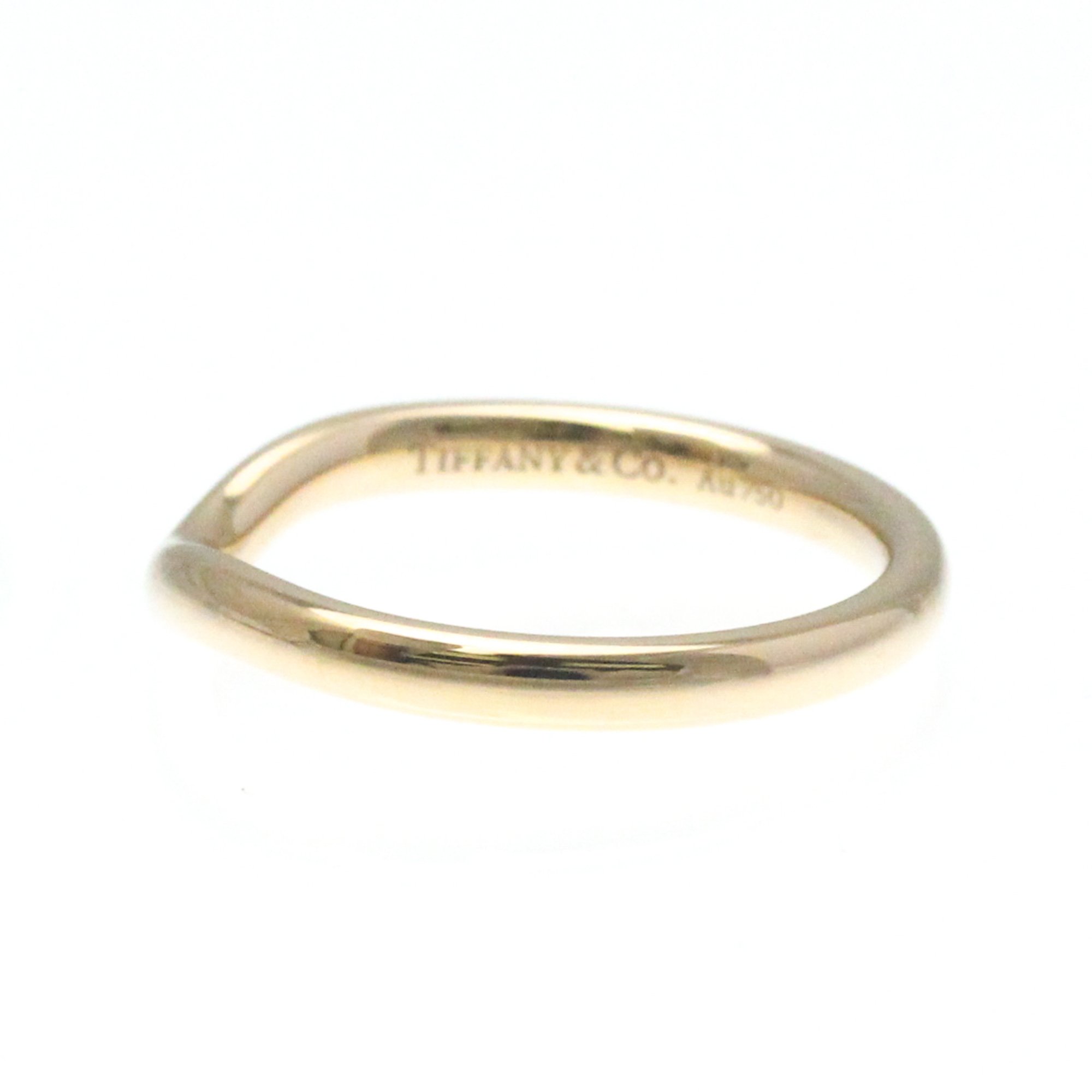 Tiffany Curved Band Ring Pink Gold (18K) Fashion No Stone Band Ring Pink Gold