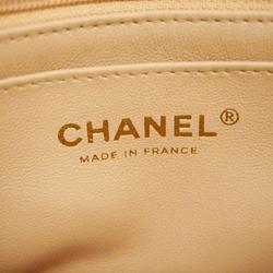 Chanel Handbag Matelasse Chain Shoulder Lambskin Pink Beige Champagne Women's