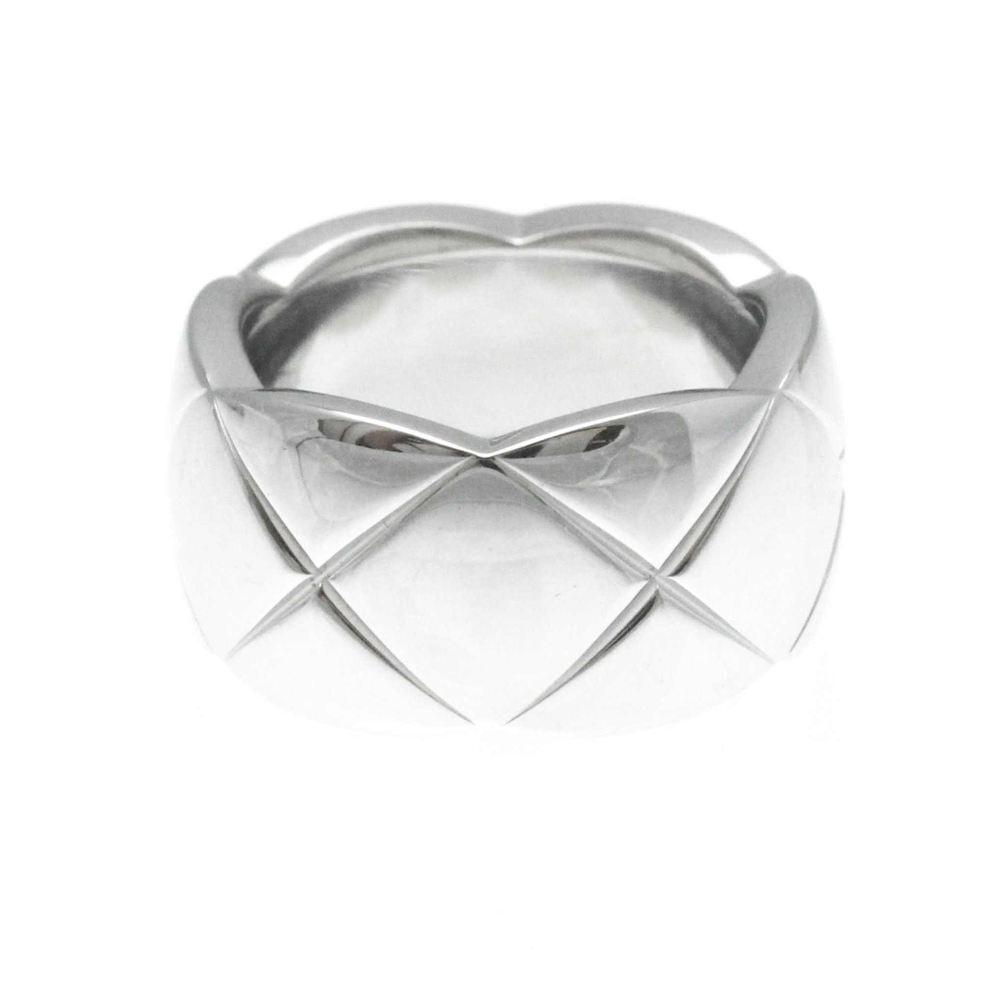 Chanel Coco Crush Ring Large Model White Gold (18K) Fashion No Stone Band Ring Silver