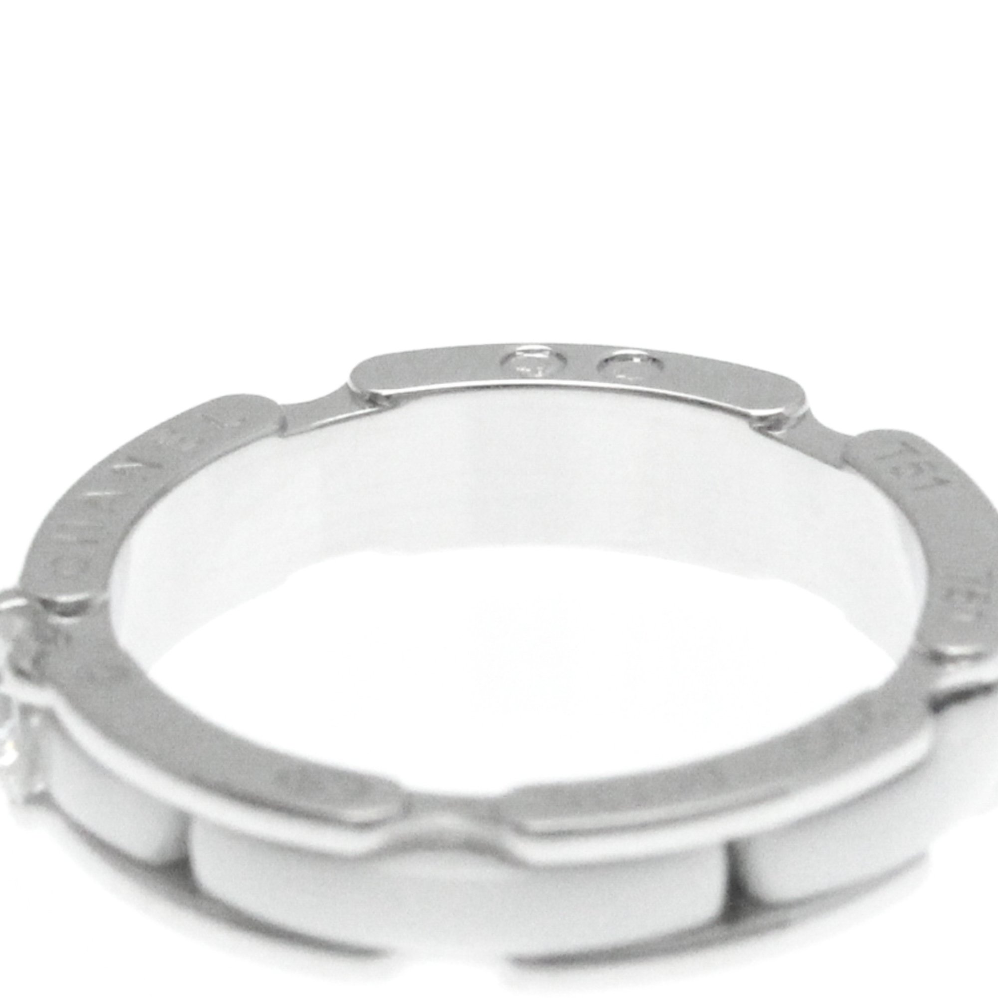Chanel Ultra Collection 1P Diamond Ring Small Size Ceramic,White Gold (18K) Fashion Diamond Band Ring Silver,White
