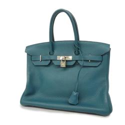 Hermes Handbag Birkin 35 □R Engraved Taurillon Clemence Colvert Ladies