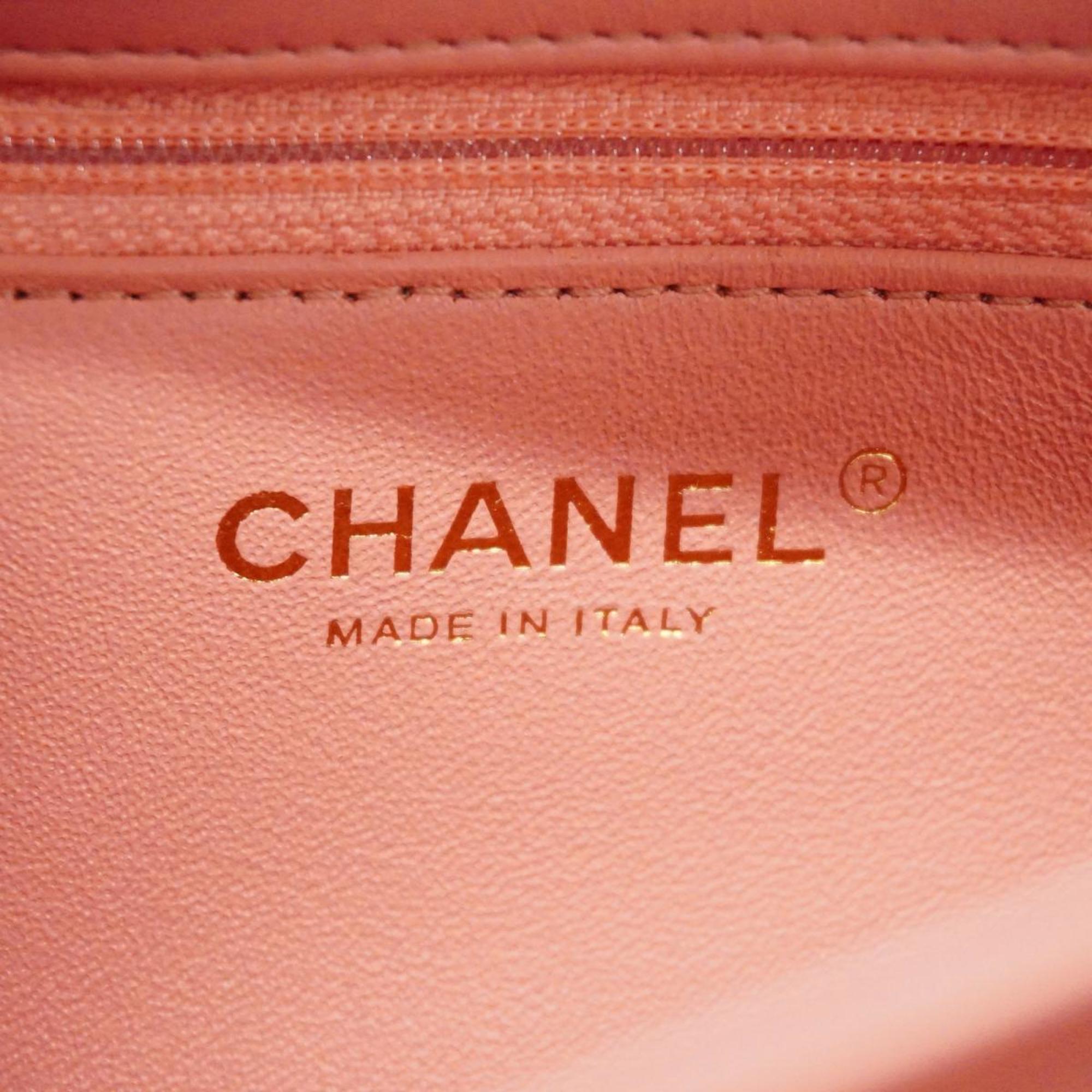 Chanel Handbag Matelasse Chain Shoulder Lambskin Pink Ladies