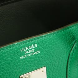 Hermes Handbag Birkin Verso 35 A Stamp Taurillon Clemence Vert Vertigo Fonce Ladies