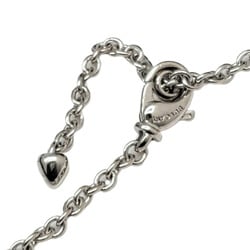 BVLGARI 3 Ball Chain Necklace K18WG 22.9g White Gold Women Men Unisex