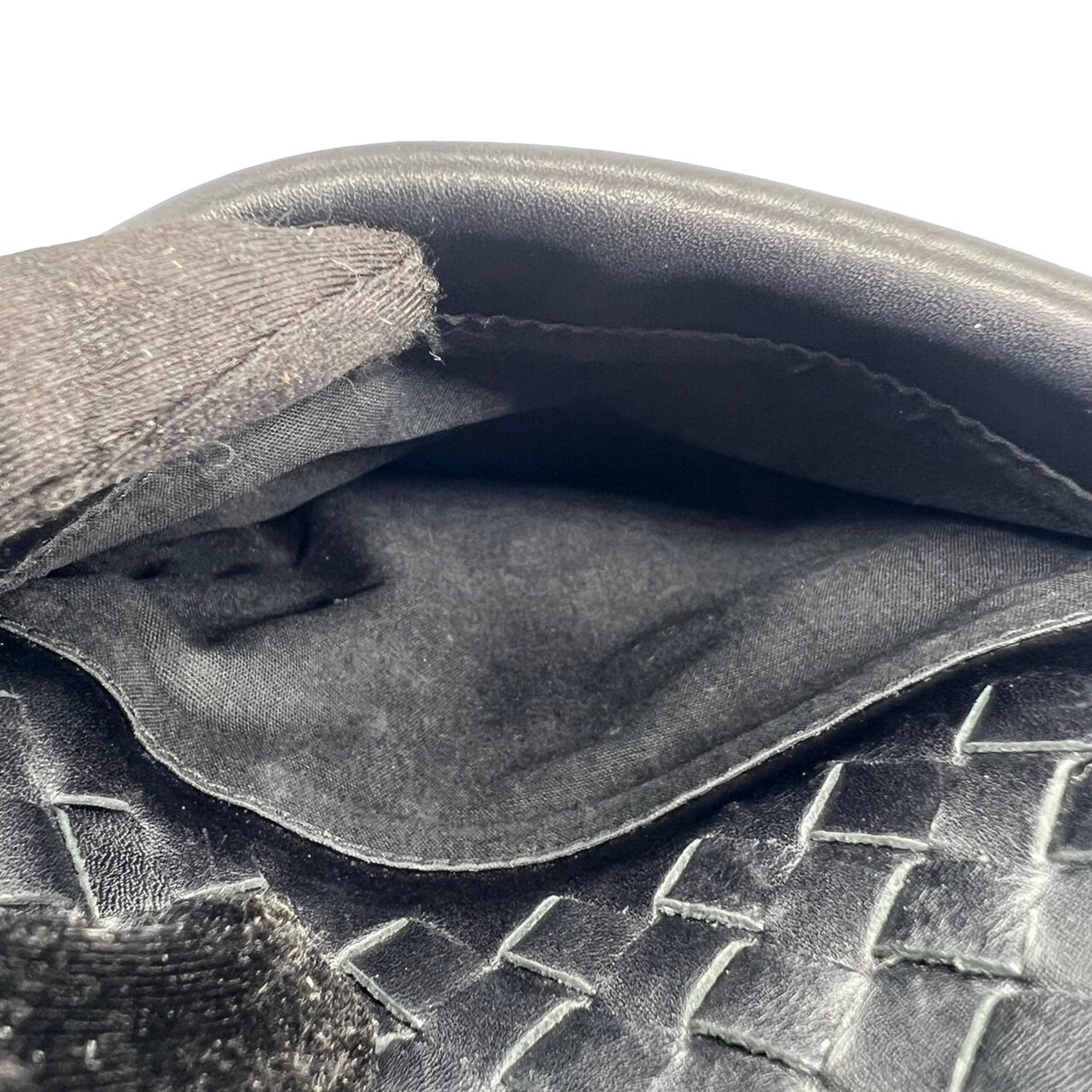 BOTTEGA VENETA Bottega Shoulder Bag Intrecciato Leather Black Men's 163313