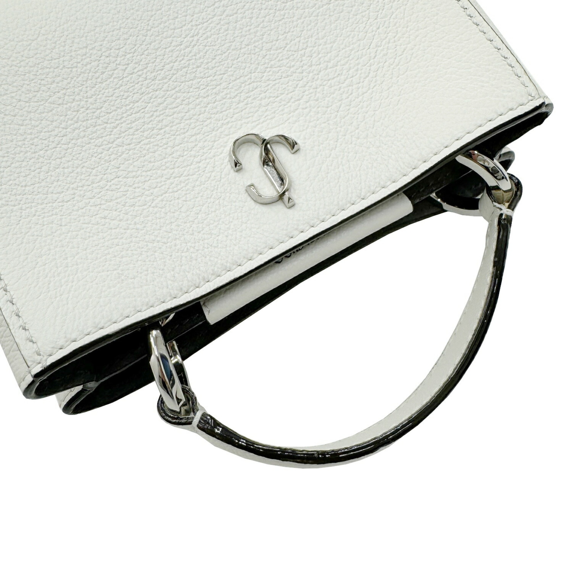 JIMMY CHOO Varennes Handbag Calf Leather White Ladies Shoulder Bag