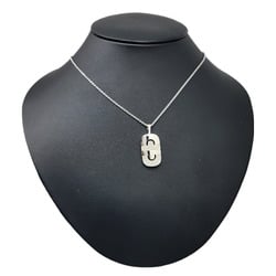 BVLGARI Bvlgari Parentesi Necklace K18WG 14.8g Pendant White Gold Diamond Women's Men's Unisex