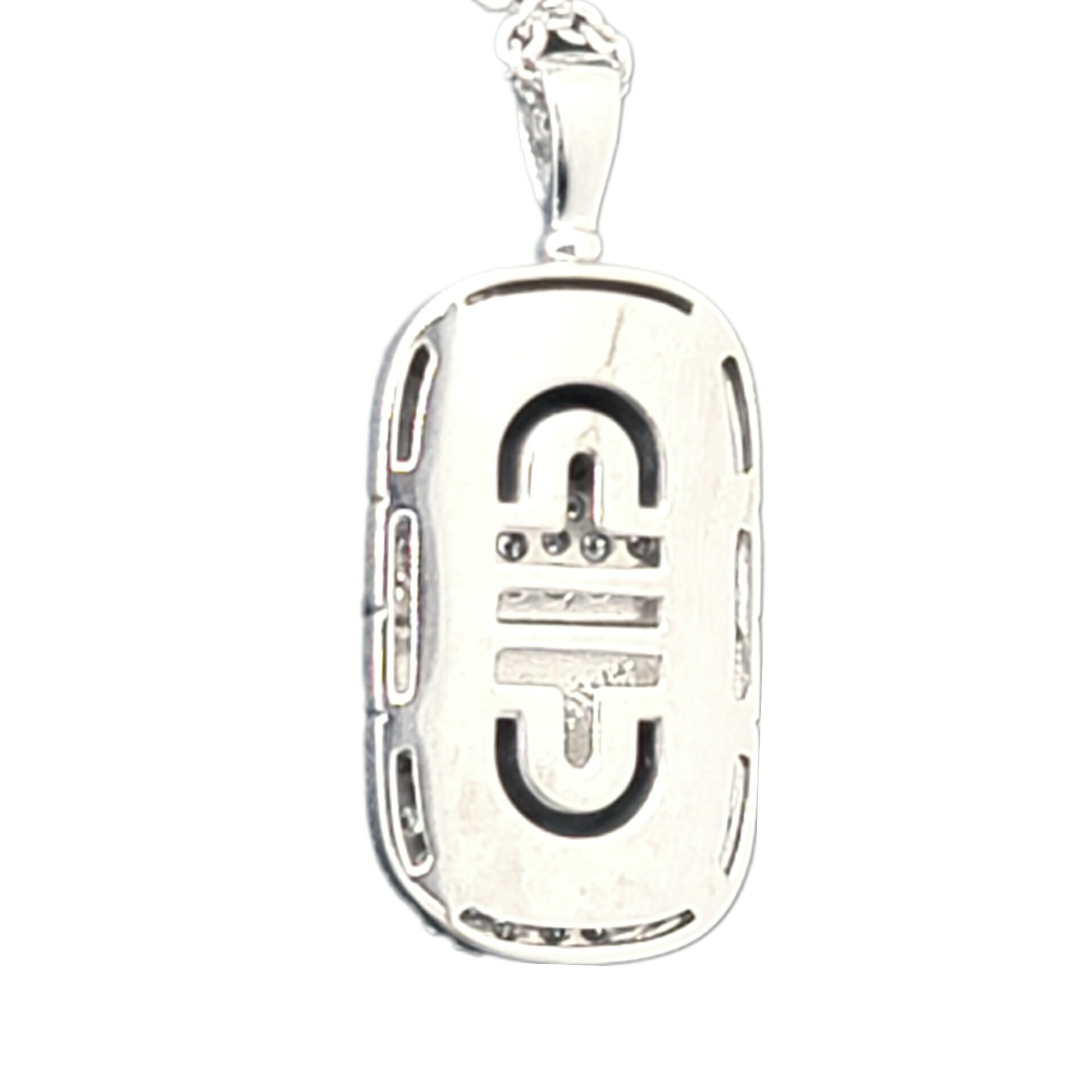 BVLGARI Bvlgari Parentesi Necklace K18WG 14.8g Pendant White Gold Diamond Women's Men's Unisex