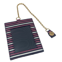 PRADA Prada Long Flap Wallet Saffiano Bifold Striped Multicolor Card Key G Hardware Accessory Women's