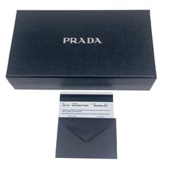 PRADA Prada Long Flap Wallet Saffiano Bifold Striped Multicolor Card Key G Hardware Accessory Women's