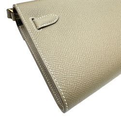 HERMES Kelly To Go U Engraved Etoup Shoulder Bag Clutch Long Wallet Women's